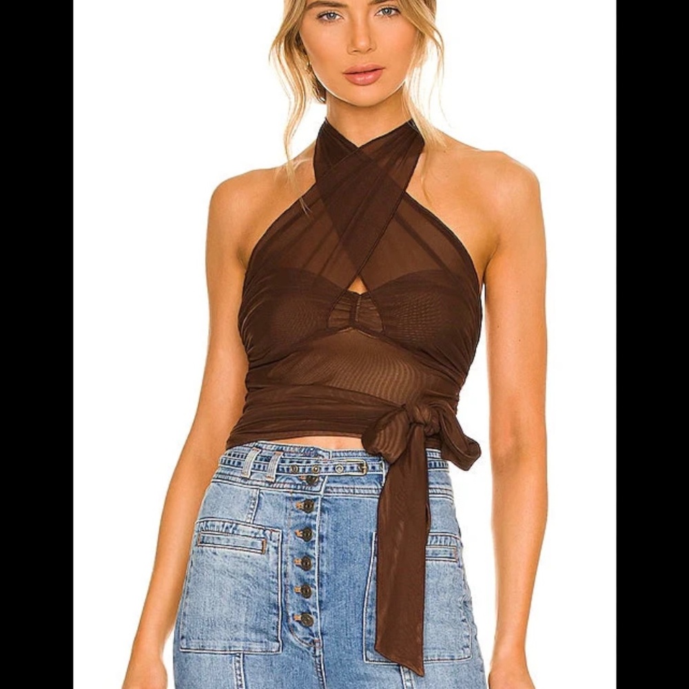Majorelle Charlize halter top size S brown